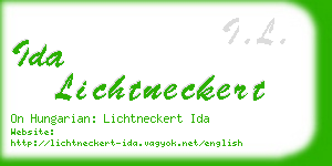 ida lichtneckert business card